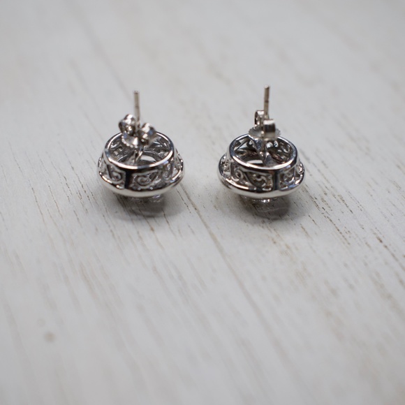 Sterling Silver Stud Earrings - Picture 8 of 12